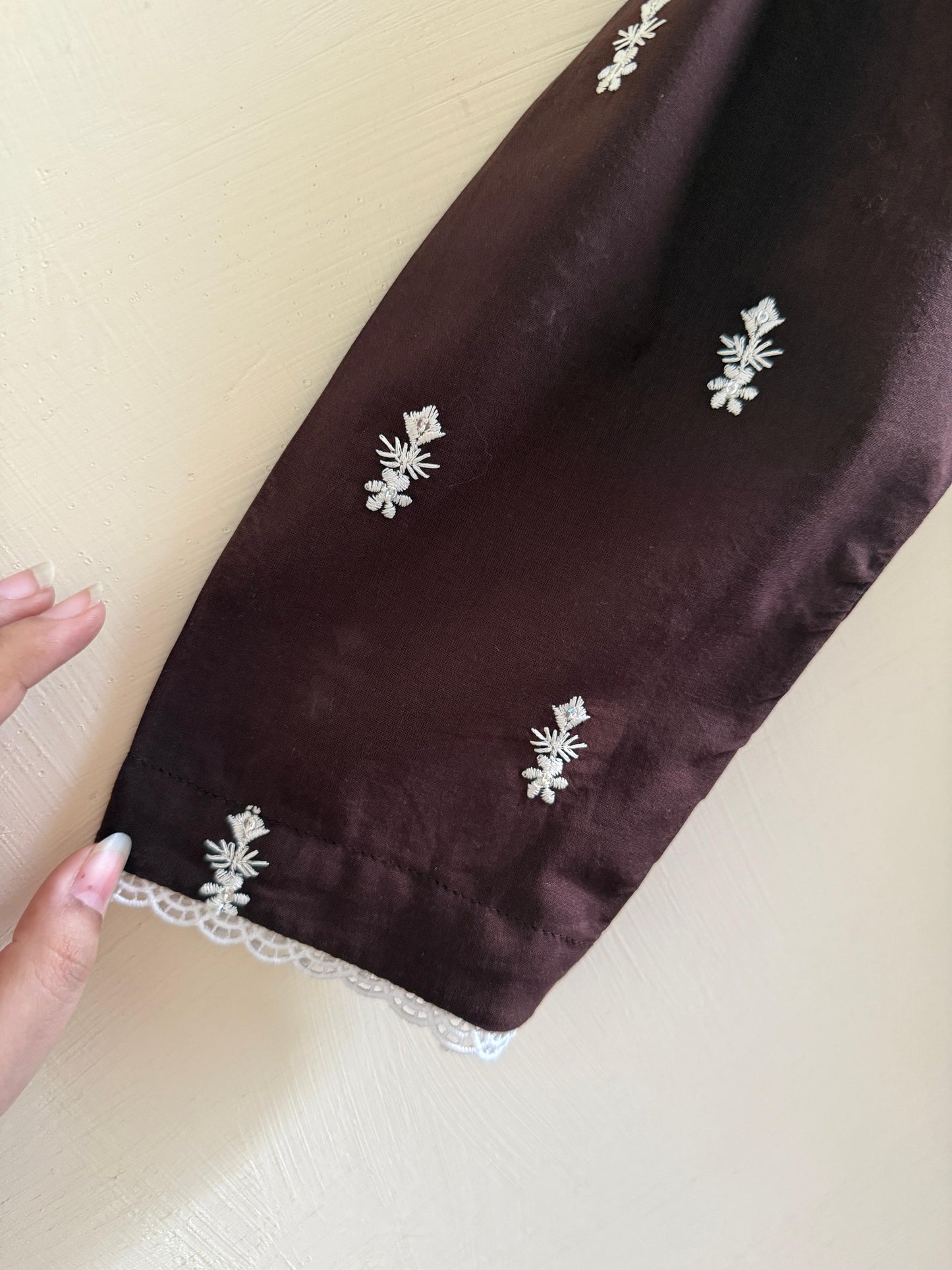 Brown Embroided(2PC)